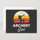 アーチェリーガール弓矢 シーズンポストカード (正面/裏面)
