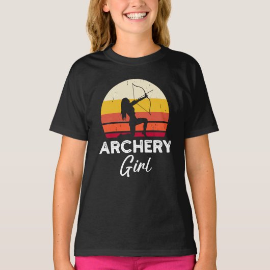 アーチェリーガール弓矢 Tシャツ (正面)