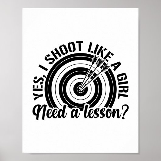 アーチェリーガール |アーカーズスポーツギフトアイディア ポスター (正面)
