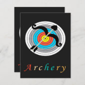 アーチェリーキャンバス |デコルルーム |ギフト誕生日  招待状 (正面/裏面)