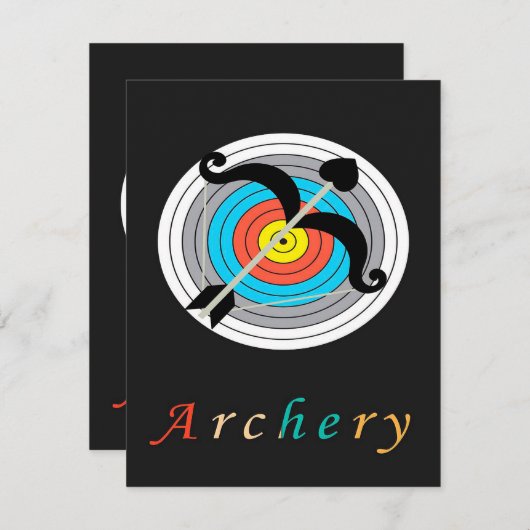 アーチェリーキャンバス |デコルルーム |ギフト誕生日  招待状 (正面/裏面)