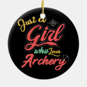アーチェリーギフトが大好きな女の子 セラミックオーナメント (裏面)