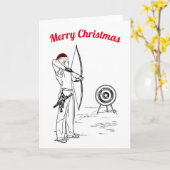 アーチェリークリスマス カード (黄色い花)