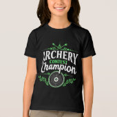 アーチェリーコンテスト優勝弓矢 トライブレンドＴシャツ (正面)