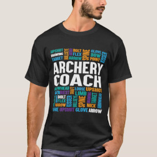 アーチェリーコーチポイントプレーヤーチームインストラクター Tシャツ