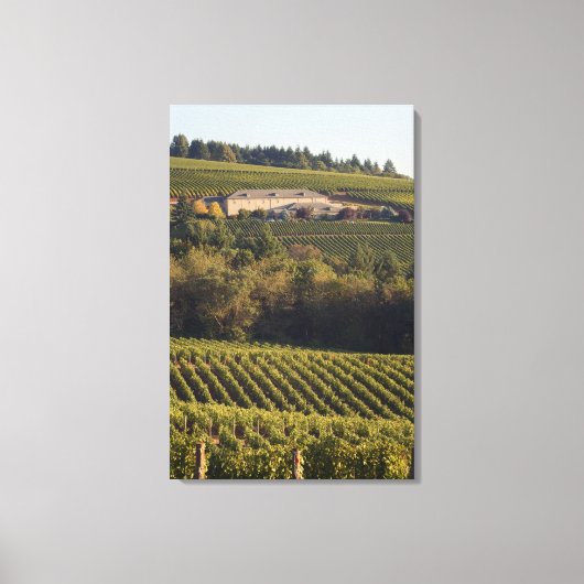 アーチェリーサミットタン建物は丘の上に座る キャンバスプリント (正面)