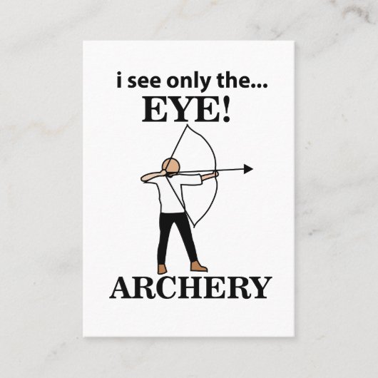 アーチェリースポーツ弓矢アーチェリー 名刺 (正面)