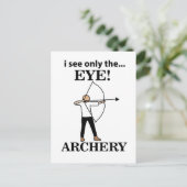 アーチェリースポーツ弓矢 ポストカード (スタンド正面)