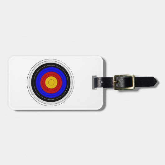 アーチェリーターゲットデザインはちょうど文字を加えます ラゲッジタグ (正面横)