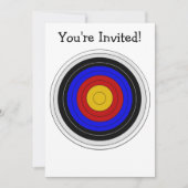 アーチェリーターゲットデザイン任意の大事な行事 招待状 (正面)