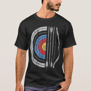 アーチェリーターゲット弓矢レトロヴィンテージ Tシャツ