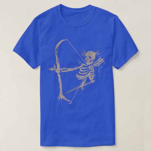 アーチェリーデザインスケルトン射手（弓矢）  Tシャツ (デザイン正面)