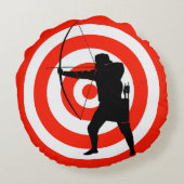 アーチェリーデザイン丸枕 ラウンドクッション (裏面)