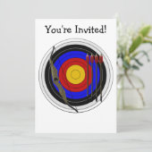 アーチェリーデザイン任意大事な行事 招待状 (スタンド正面)