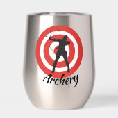 アーチェリーデザイン熱ワインタンブラー (背面)