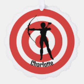 アーチェリーデザイン紙オーナメントカードラベル オーナメントカード (正面)