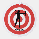 アーチェリーデザイン紙オーナメントカードラベル オーナメントカード (裏面)