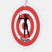 アーチェリーデザイン紙オーナメントカードラベル オーナメントカード (左)