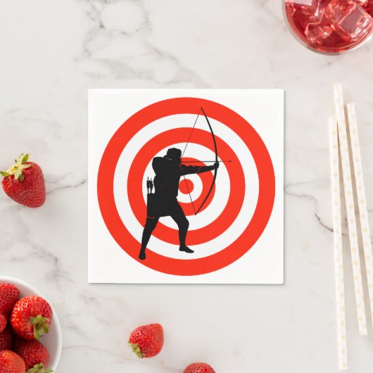 アーチェリーデザイン紙ナプキンス スタンダードカクテルナプキン (インサイチュ)