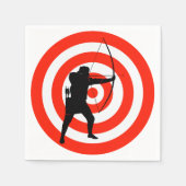 アーチェリーデザイン紙ナプキンス スタンダードカクテルナプキン (正面)