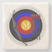 アーチェリーデザイン ストーンコースター (正面)