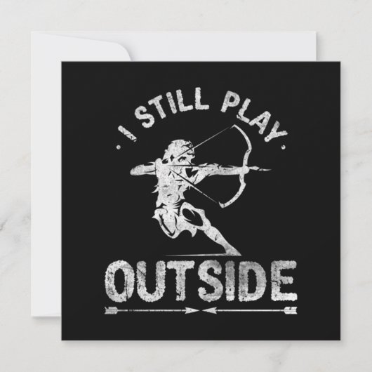 アーチェリーハンターボウ狩り動揺して サンキューカード (正面)