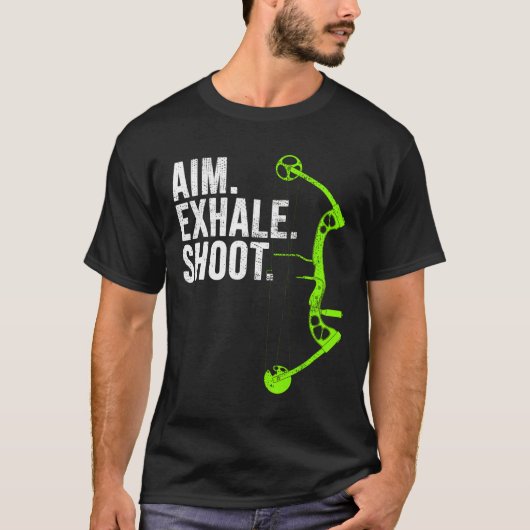 アーチェリーバウ狩りエイムエクスハールシュート Tシャツ (正面)
