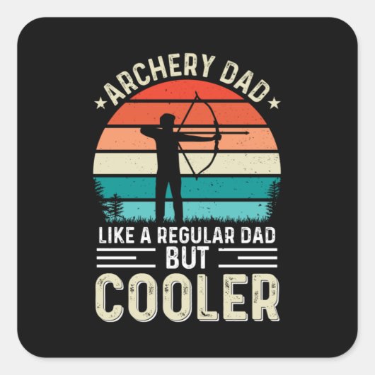 アーチェリーパパ スクエアシール (正面)