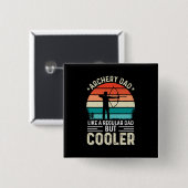 アーチェリーパパ 缶バッジ (正面&裏面)