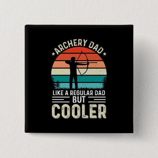 アーチェリーパパ 缶バッジ (正面)