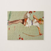 アーチェリーピンアップガール ジグソーパズル (横)