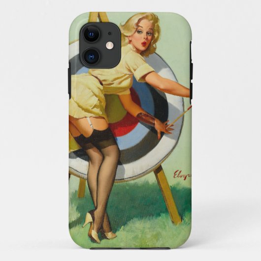 アーチェリーピンアップガール Case-Mate iPhoneケース (裏面)