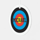 アーチェリーファンパーソナライズされたオーナメント メタルオーナメント (正面左)