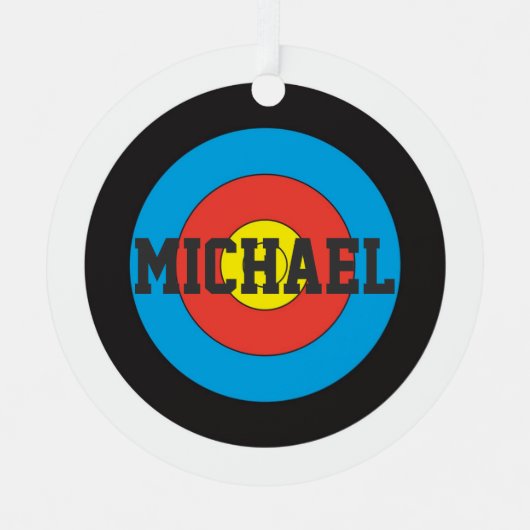 アーチェリーファンパーソナライズされたオーナメント メタルオーナメント (正面)
