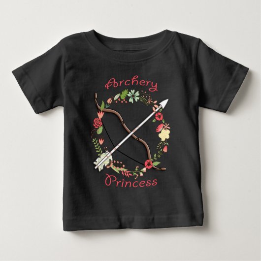 アーチェリーフラワープリンセス ベビーTシャツ (正面)