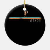 アーチェリーボウアーチャーレトロヴィンテージ複合弓 セラミックオーナメント (裏面)