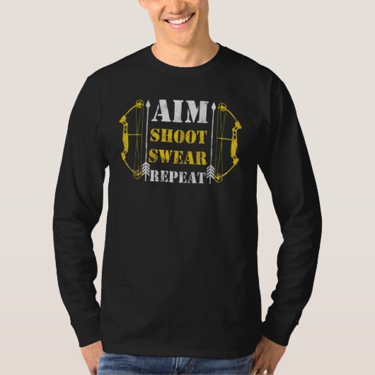 アーチェリーボウズ狩りシュートスポーツボウマン Tシャツ (正面)