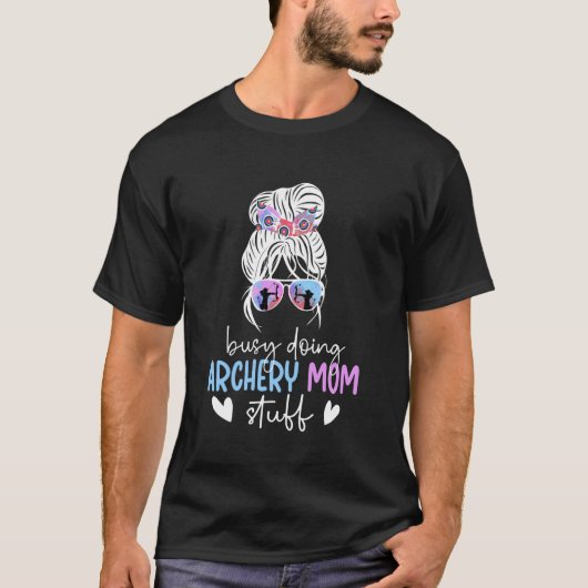 アーチェリーママ物アーチャーマザーアーチェリーのママ Tシャツ (正面)