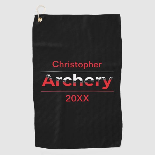 アーチェリーモダンミニマル芸術 – グラフィックアーチ ゴルフタオル (正面)