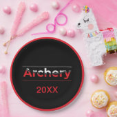 アーチェリーモダンミニマル芸術 – グラフィックアーチ ペーパープレート (パーティー)