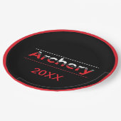 アーチェリーモダンミニマル芸術 – グラフィックアーチ ペーパープレート (アングル)