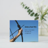 アーチェリー写真イベントまたはクラスのテキストを追加 ポストカード (スタンド正面)