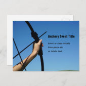 アーチェリー写真イベントまたはクラスのテキストを追加 ポストカード (正面/裏面)