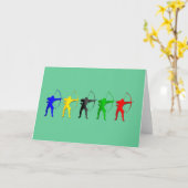 アーチェリー夏ゲームアーチャースポーツ カード (黄色い花)