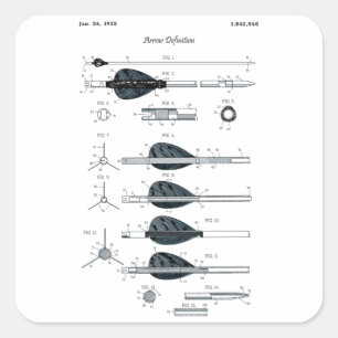 アーチェリー定義矢印 スクエアシール