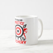 アーチェリー射手 コーヒーマグカップ (正面右)