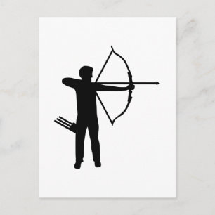 アーチェリー射手 ポストカード