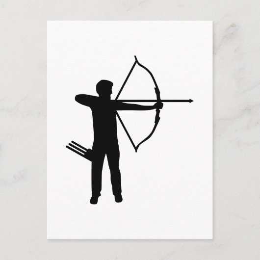 アーチェリー射手 ポストカード (正面)
