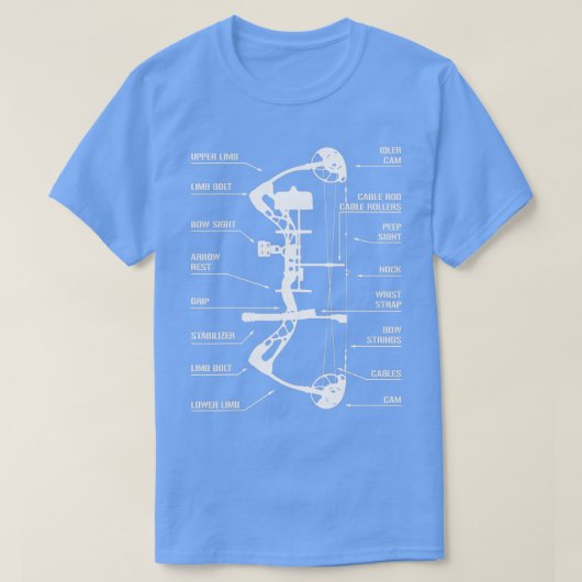 アーチェリー弓の狩猟の解剖学 Tシャツ (デザイン正面)