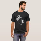 アーチェリー弓狩り保ハメリングおもしろいハンター Tシャツ (正面フル)